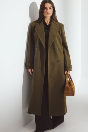 NA-KD - Lang kåpe - Kåper - Grønn - EU 36