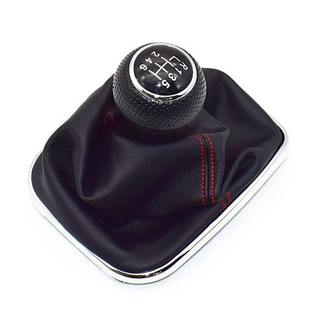 Sort Ramme Gearskifteknop Håndtag Til Volkswagen VW Golf 4 IV MK4 GTI R32 Bora Jetta 6 Gear GaClaBoot 1999-2004 23mm