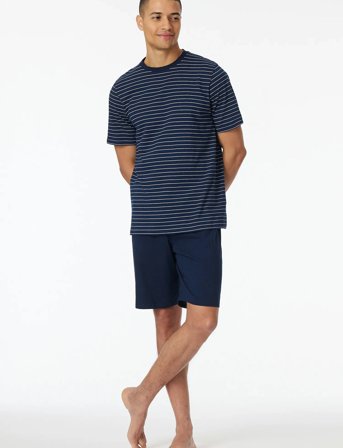 Schiesser Pyjama Short - Navy - XXXXL