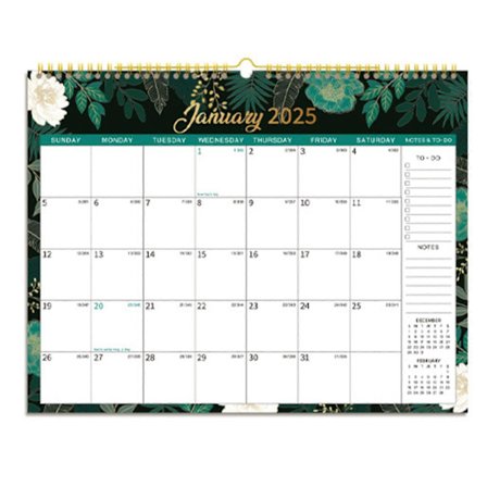 2025 Månadsväggkalender Januari 2025 till December 2025 Månadsväggkalender för Heminredning
