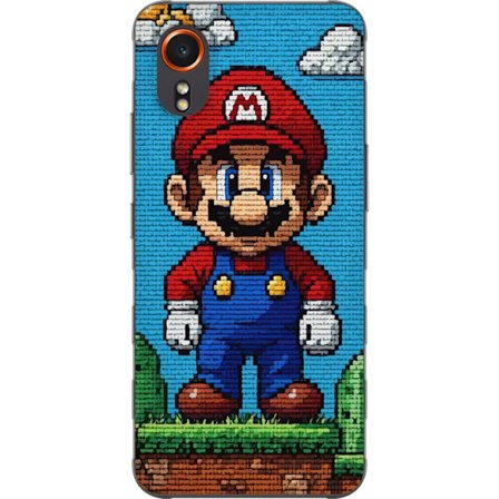 Kompatibel Mobilcover til Samsung Samsung Galaxy Xcover7 Super Mario plakat Nintendo retro spil karakter 8bit pixel kunst klassisk spil helt mural des
