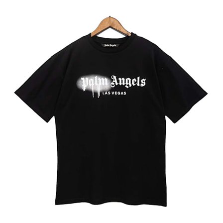 Palm Angels 22Ss Unisex Tryckt Mode Casual Kortärmad Bomull style7 S