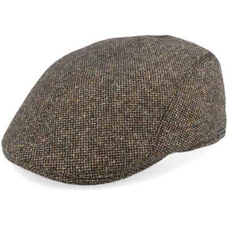 Wigéns - Brun flatcap Keps - Ivy Modern Cap Brown Melange Flat Cap @ Hatstore