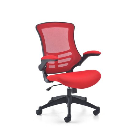 Colourful mesh office chair NEWQUAY, red