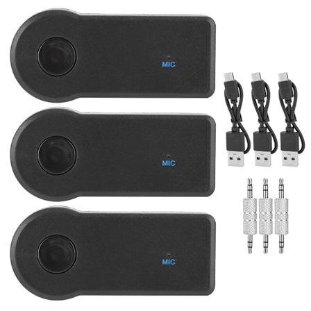 3PCS Trådlös Handsfree Bluetooth-adapter 3,5 mm AUX Audio Stereo Musik Hemma Bilstereo