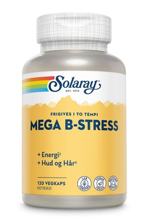 Solaray Mega B-Stress 120 kaps., Helse & Madvarer, Hud, Hår & Negle, Kosttilskud Til Huden