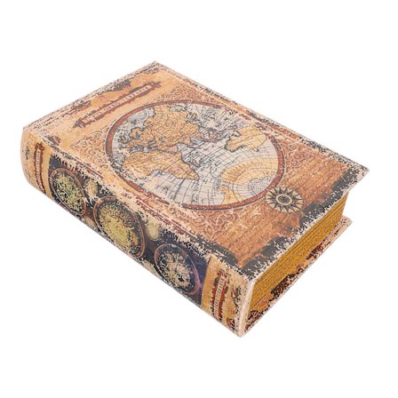 Böcker Prydnad Bok Osynlig Låda Vintage Boklåda Handgjord Smyckeskrin Gammal Smyckesförvaring