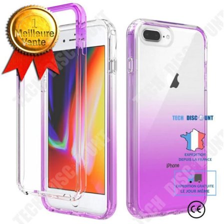 Etui - TECH DISCOUNT - iPhone 7/8 - Heltäckande skydd - Svart och vit marmor - Ultrafin