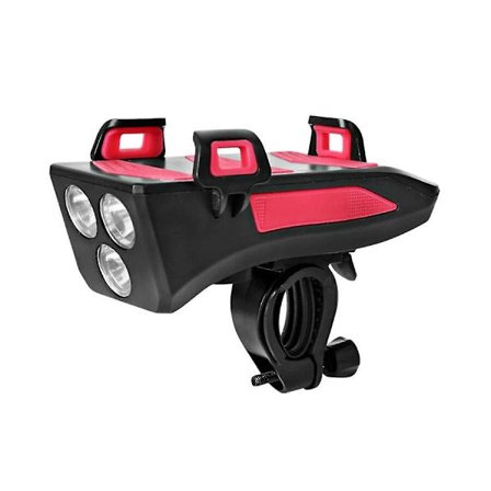 Multifunktionell 4-i-1 USB LED-cykellampa