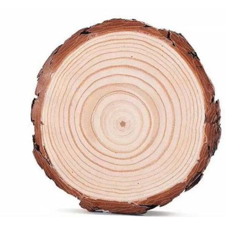 12 stk naturlige træskiver 10-11 cm & 10 mm tykkelse, rustikke trærunde skiver til DIY-håndværk vægdekoration