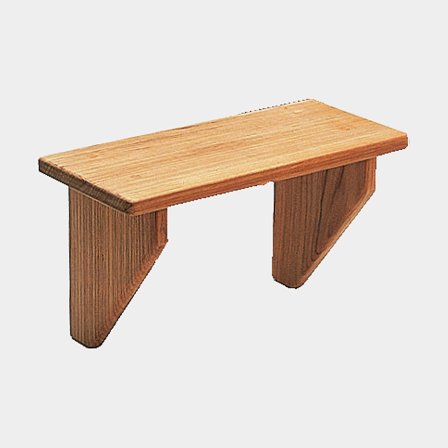 Fodtrin båd Roca, firkantet profil med vinkelret ende, til skrue, teak, 140 mm