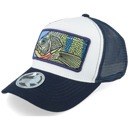 Skillfish - Vit trucker Keps - Kids Big Giant Perch French Navy/White Trucker @ Hatstore
