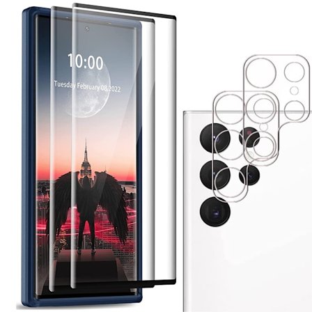 2-PACK Galaxy S23 Ultra Skärmskydd + Kameralinsskydd 3D 0,3mm