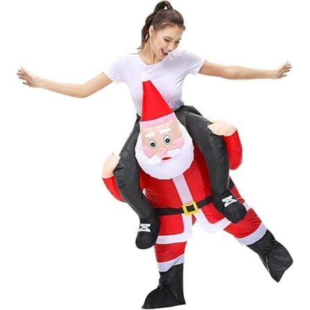 Inflatable Santa Claus Costume Compatible with Adults and Children - Funny Christmas Costume, Cosplay and Party Costume
