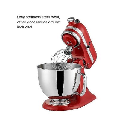 För Classic&Artisan Serien 4.5QT/5QT Mixer 304 Skål Rostfritt Stål Mixer Skål Diskmaskinssäker