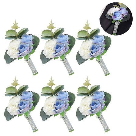Keinotekoinen ruusun silkki kukka boutonniere corsage häät prom