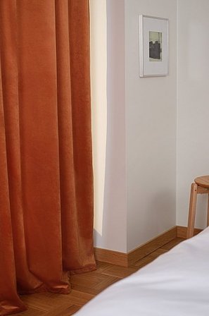 Jotex - Fluwelen Gordijn 1 Lengte Roestbruin Roestbruin - SAVANNAH - Koop Fluwelen gordijnen bij Jotex