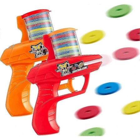 2 kpl Vaahtomuovilevyjen Laukaisin Zip Shot Shooter Levyjen Ampuja Satunnainen Väri