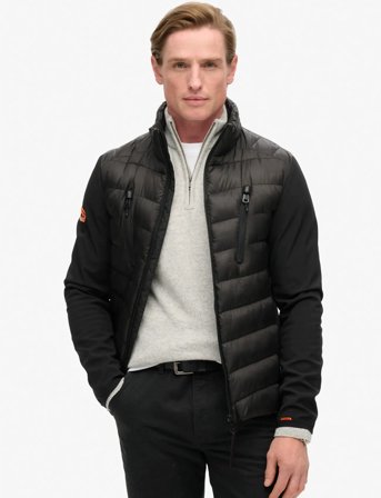 Superdry Storm Softshell Hybrid Jacket - Black - L