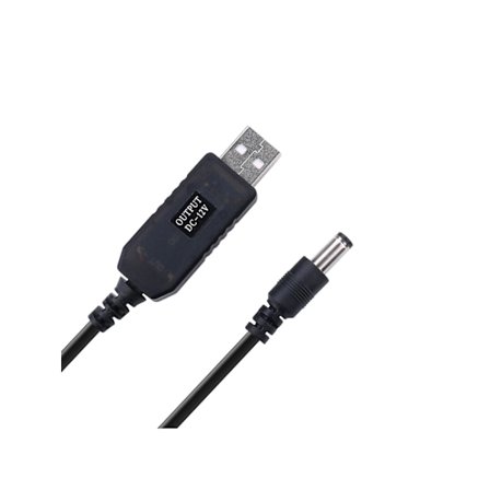 Laadukas uusi USB-jännitemuunnin - DC 5V - 12V, 90 cm kaapeli DC-liittimellä 5,5 x 2,5 mm tai 5,5 x 2,1 mm 5V - 12V