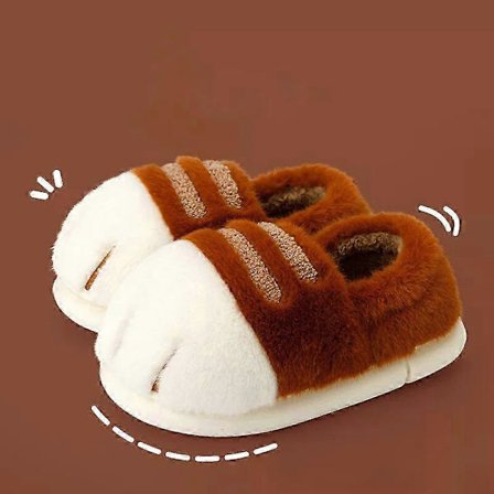 Kattepote-hjemmesko, 3D Kattepote-tegneseriehjemmesko til kvinder brun 40-41 brun