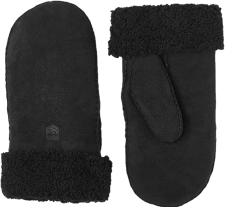 Hestra Sheepskin Mitt Black - Tumvantar