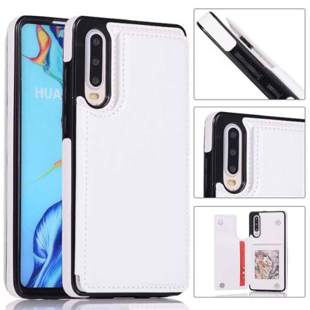 Huawei P30 - Skal med Korthållare Vit