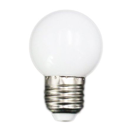 E27 Led -lamput - E27 1w Pe Frost Led Globe Colore Valkoinen/Punainen/Vihreä/Sininen/Keltainen Lamppu 220v -1kpl(Valkoinen)