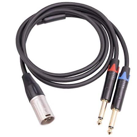 XLR till TRS-kabel, XLR till dubbel 1/4-kabel, 1/4 till XLR hane hane ljudkontakt