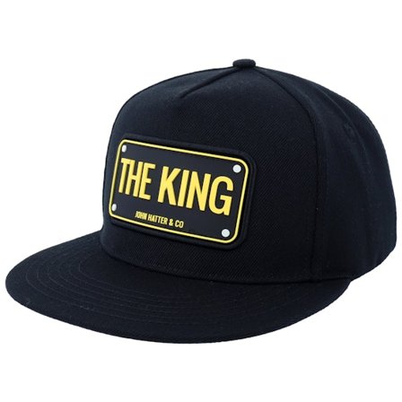 John Hatter & Co - Preto snapback Boné - Flat Brim The King Black Snapback @ Hatstore