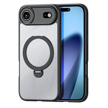 Dux Ducis Aimo Mag-etui med magnetisk ring og stativ for iPhone 17 Air - svart