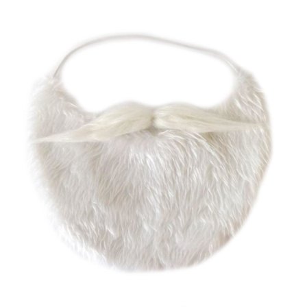 Tomteskägg med resår Skägg Vitt 23x30 cm