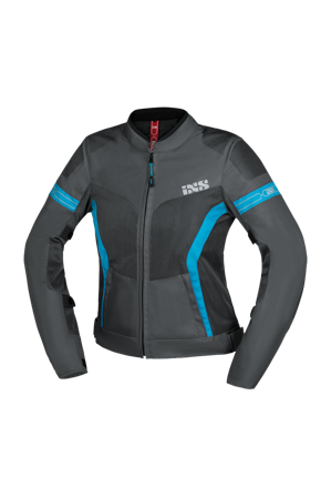 Blouson Moto Femme iXS Sport Trigonis-Air Gris/Turquoise S