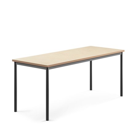Tisch SONITUS, 1800x700x720 mm, Linoleum beige, anthrazit