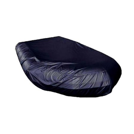 Oppustelig Bådpresenning, Vandafvisende Støvtæt Snetæt Gummibådpresenninger, Marinekvalitet Polyester Kanvas Bugserbar Kajak Fiskebåd Sort