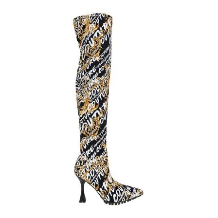 Versace Jeans Couture Laarzen with logo , Zwart , Dames , Maat: 38 EU