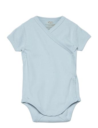 Baby Rib Jersey Body Crossover W. Ss Blue Copenhagen Colors