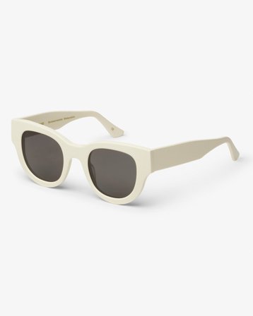 Sunglass 06 - Ivory White Solid - Black - One Size