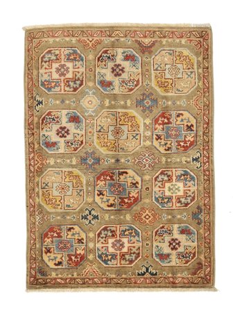 Kazak Fine Teppe Håndknyttet 86X118 Brun/Oransje Afghanistan