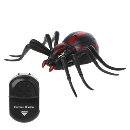 Fjernbetjening Realistisk Fake Spider RC Prank Insekt Skræmmende Trick Legetøj