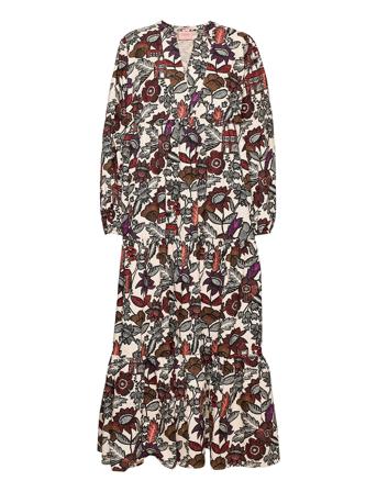 Voluminous Printed Organic Cotton Dress Brown Scotch & Soda