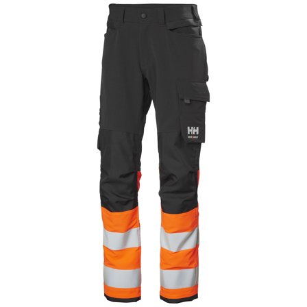 Helly Hansen Workwear Alna 4X HH Connect 77340-269 Arbetsbyxa varsel, mörkgrå/orange Mörkgrå/orange, Kläder