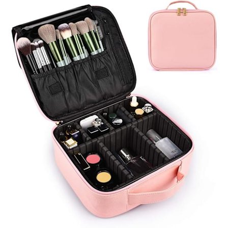 Makeup-taske Rejsetaske Makeup Case Professionel Organizer Taske Kosmetisk Opbevaringskasser Vandtæt Bærbar Makeup-taske, med Aftagelige Rum