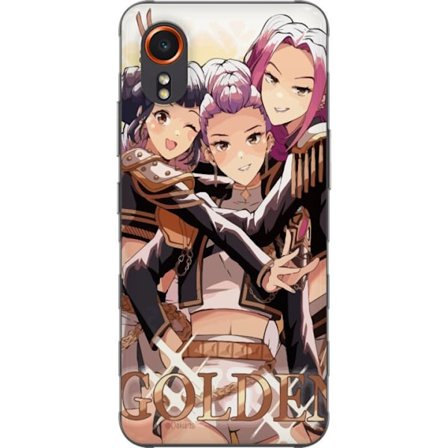 Kompatibelt Mobildeksel til Samsung Samsung Galaxy Xcover7 K-Pop Demon Hunters gull svart anime trio kpop e-sport inspirert design kraftig stil