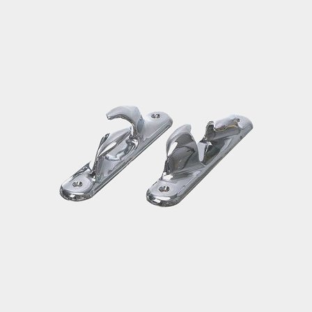 Váleček, zaoblený, z pochromované mosazi, 150 x 34 mm, vhodný pro lodní lana do Ø20 mm, balení 2 ks