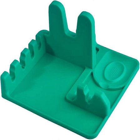 Silikon Skjeholder og Stativ for Pottelokk til Kjøkkenbenk og Komfyrtopp, Holder for Øse/Spleise/Skje/Tang, Matkvalitet Silikon, Varmebestandig