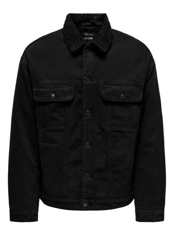 ONLY & SONS Onswilson Sherpa Blk 0971 Dnm Jacket - Black - S