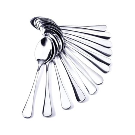 12 ovaalin kahvilusikan setti ruostumatonta terästä 13 cm TRUYUETY