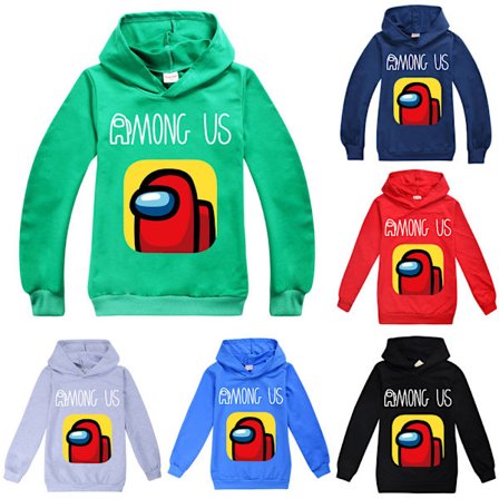 Among us tecknade spel print pojke Tröja barn Casual hoodies
