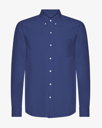 Organic Button Down Shirt - Marine Blue - Male - L
